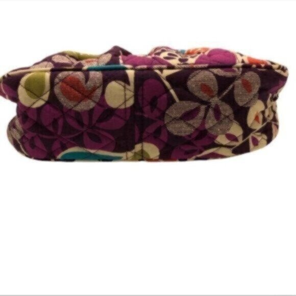 Vera Bradley Purple Green Print Mini Casual Everyday Bag - Picture 3 of 8